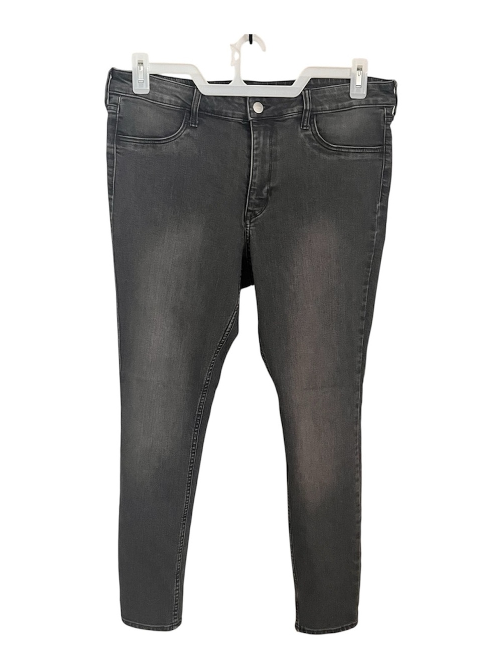 H&M &Denim Gray Black Skinny Jeans Size 14 Ankle Length